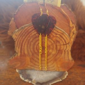 Guitar pick Gypsy Boho hippy Festival earrings